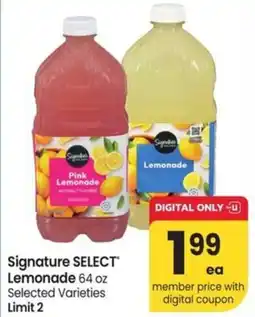 Albertsons Signature SELECT Lemonade offer