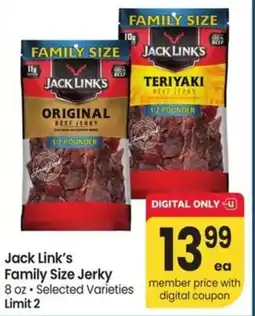 Albertsons Jack Link's Family Size Jerky offer
