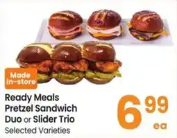 Albertsons Ready meals pretzel sandwich duo or slider trio offer