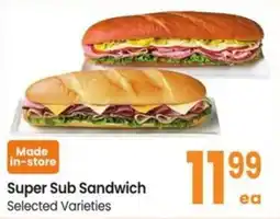 Albertsons Super sub sandwich offer