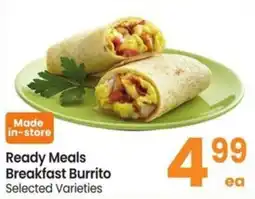 Albertsons Ready meals breakfast burrito offer
