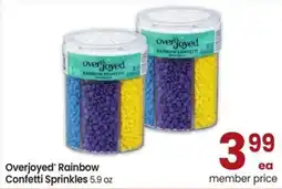 Albertsons Overjoyed rainbow confetti sprinkles offer