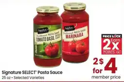 Albertsons Signature select pasta sauce offer