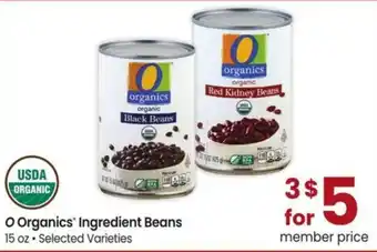 Albertsons O organics ingredient beans offer