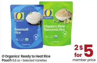 Albertsons O Organics ready to heat rice pouch offer