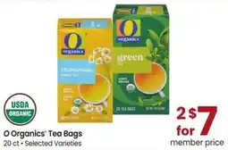 Albertsons O Organics Tea Bags offer