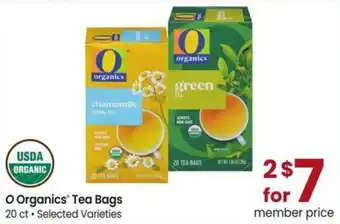 Albertsons O Organics Tea Bags offer
