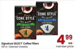 Albertsons Signature select coffee filters offer