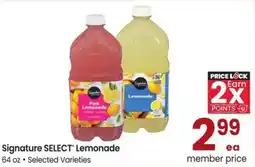 Albertsons Signature select lemonade offer
