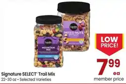 Albertsons Signature select trail mix offer