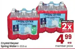 Albertsons Crystal geyser spring water offer