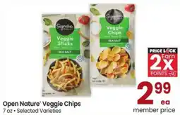 Albertsons Open nature veggie chips offer