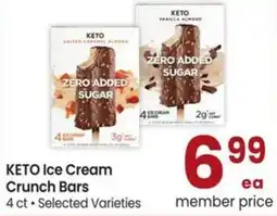 Albertsons Keto ice cream crunch bars offer