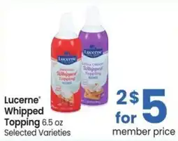 Albertsons Lucerne whipped topping offer