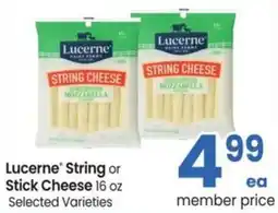 Albertsons Lucerne string or stick cheese offer