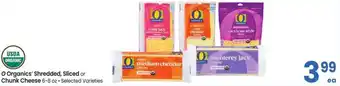 Albertsons O Organics' Shredded, Sliced or chunk cheese offer