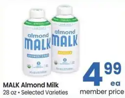 Albertsons Malk almond milk offer