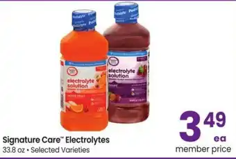 Albertsons Signature care electrolytes offer
