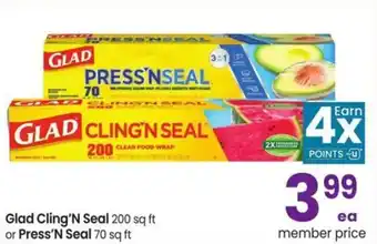 Albertsons Glad cling'n seal or press'n seal offer
