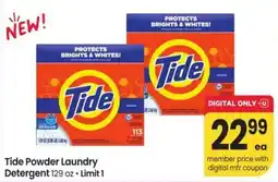 Albertsons Tide powder laundry detergent offer