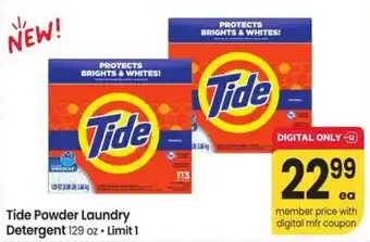 Albertsons Tide powder laundry detergent offer
