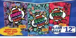Showcase US GushYums! Mega Sweet or Mega Sour Candies offer