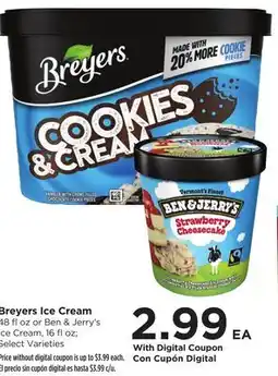 Food 4 Less Breyers Ice Cream offer