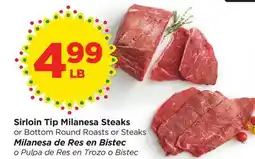 Food 4 Less Sirloin Tip Milanesa Steaks offer