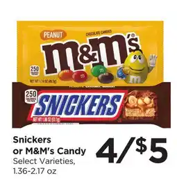 Food 4 Less Snickers or M & M' s Candy offer