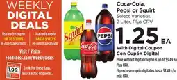 Food 4 Less Coca-Cola, Pepsi or Squirt offer