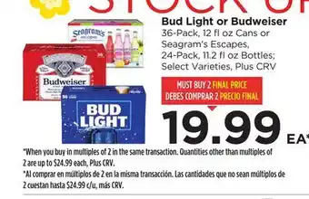 Food 4 Less Bud Light or Budweiser offer