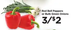 Food 4 Less Red Bell Peppers or Bulb Green Onions offer