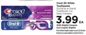 Food 4 Less Crest 3D White Toothpaste offer