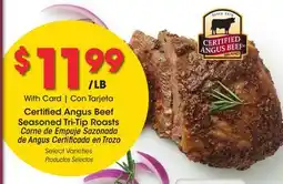 Ralphs Certified Angus Beef Seasoned Tri-Tip Roasts offer
