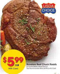 Ralphs Boneless Beef Chuck Roasts offer