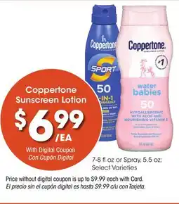 Ralphs Coppertone Sunscreen Lotion offer