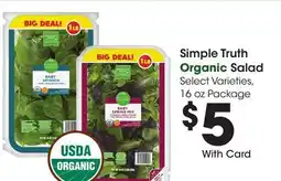 Ralphs Simple Truth Organic Salad offer