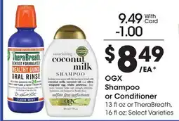 Ralphs OGX Shampoo or Conditioner offer