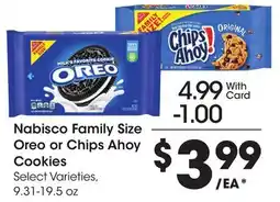 Ralphs Nabisco Family Size Oreo or Chips Ahoy Cookies offer