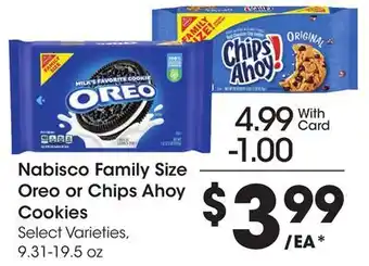 Ralphs Nabisco Family Size Oreo or Chips Ahoy Cookies offer