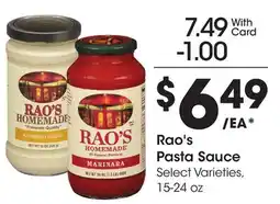 Ralphs Rao's Pasta Sauce offer