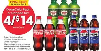 Ralphs Coca-Cola, Pepsi or Canada Dry offer