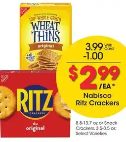 Ralphs Nabisco Ritz Crackers offer
