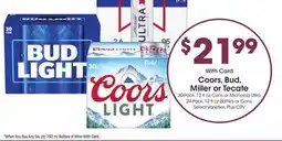Ralphs Coors, Bud, Miller or Tecate offer
