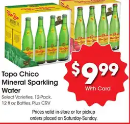 Ralphs Topo Chico Mineral Sparkling Water offer