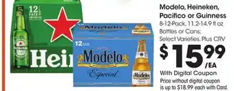 Ralphs Modelo, Heineken, Pacifico or Guinness offer