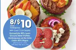 Ralphs Homestyle 80% Lean Ground Beef Patties offer