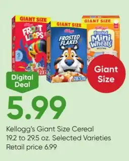 Stater Bros Kellogg's Giant Size Cereal offer