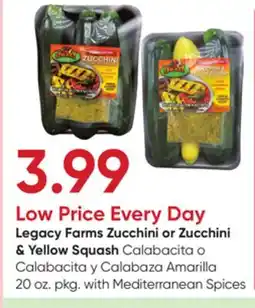 Stater Bros Legacy Farms Zucchini or Zucchini & Yellow Squash offer
