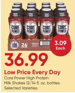 Stater Bros Core Power High Protein Milk Shakes offer